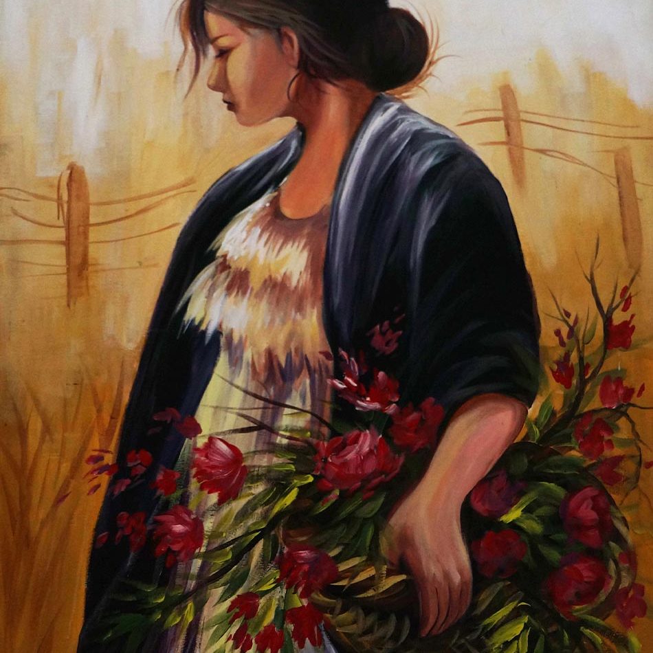 دختری در مزرعه